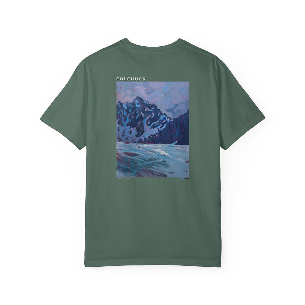 Thumbnail: Colchuck Peak in Winter (Back Print) Vintage Garment-Dyed Unisex Tee