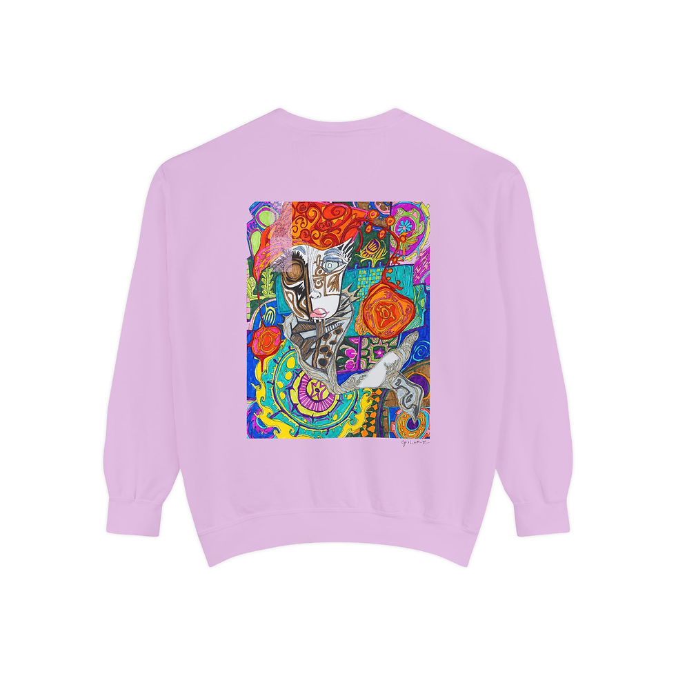 Thumbnail: The Half Mermaid Crewneck Sweatshirt (Front Logo/Back Print)