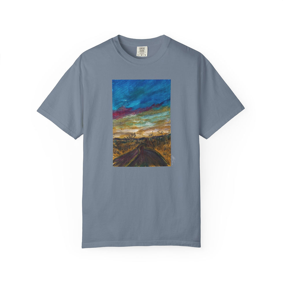 Thumbnail: Distant Road Vintage Garment-Dyed Unisex Tee
