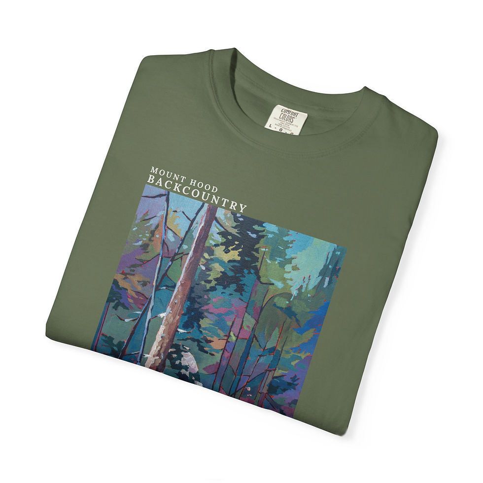 Thumbnail: Snowy Forest at Mount Hood Vintage Garment-Dyed Unisex Tee