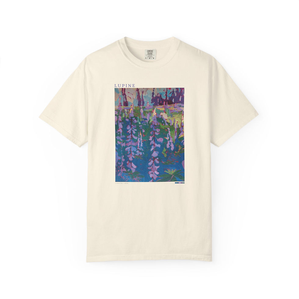 Thumbnail: Wildflower Bouquet of Lupine Vintage Garment-Dyed Unisex Tee