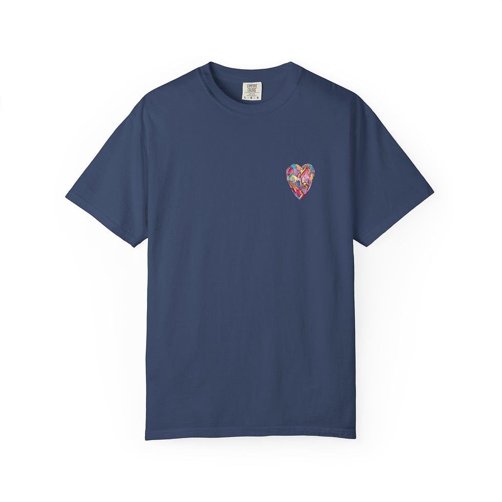 Thumbnail:  Kaleidoscope Heart Garment-Dyed Vintage Unisex Tee