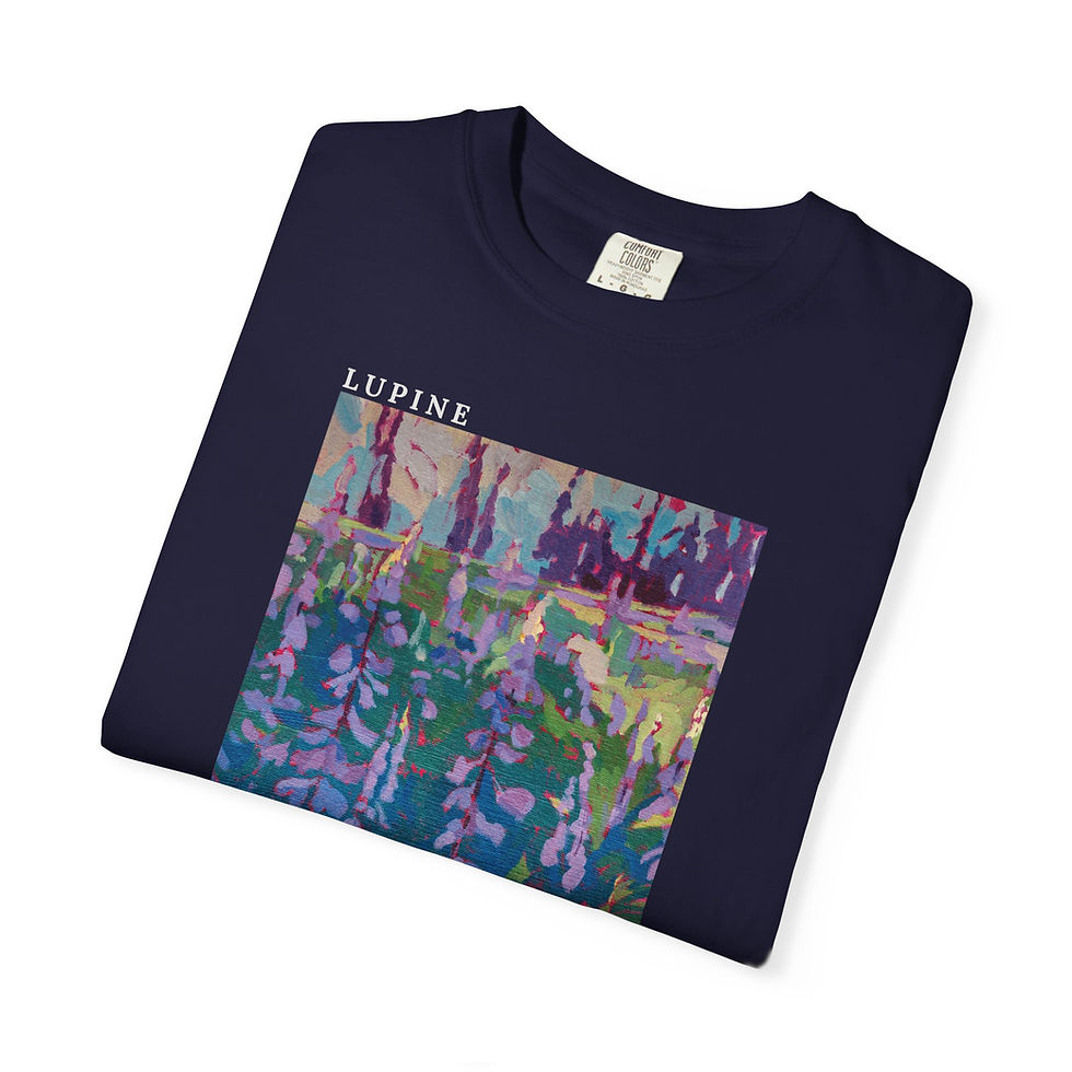 Thumbnail: Wildflower Bouquet of Lupine Vintage Garment-Dyed Unisex Tee