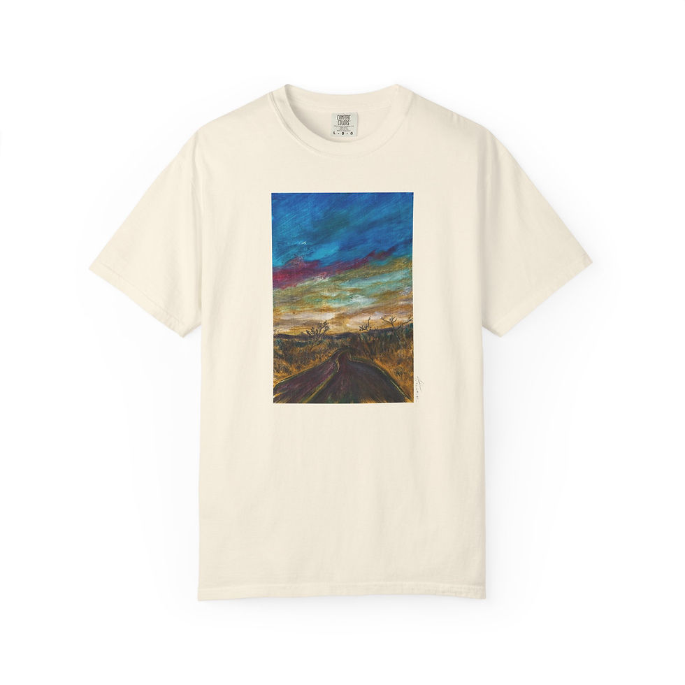 Thumbnail: Distant Road Vintage Garment-Dyed Unisex Tee