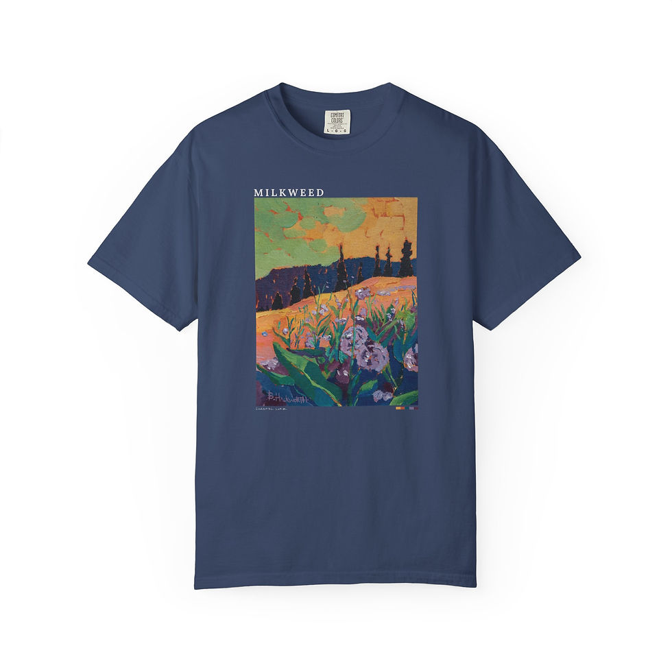 Thumbnail: Wild Milkweed at Devils Tower Vintage Garment-Dyed Unisex Tee