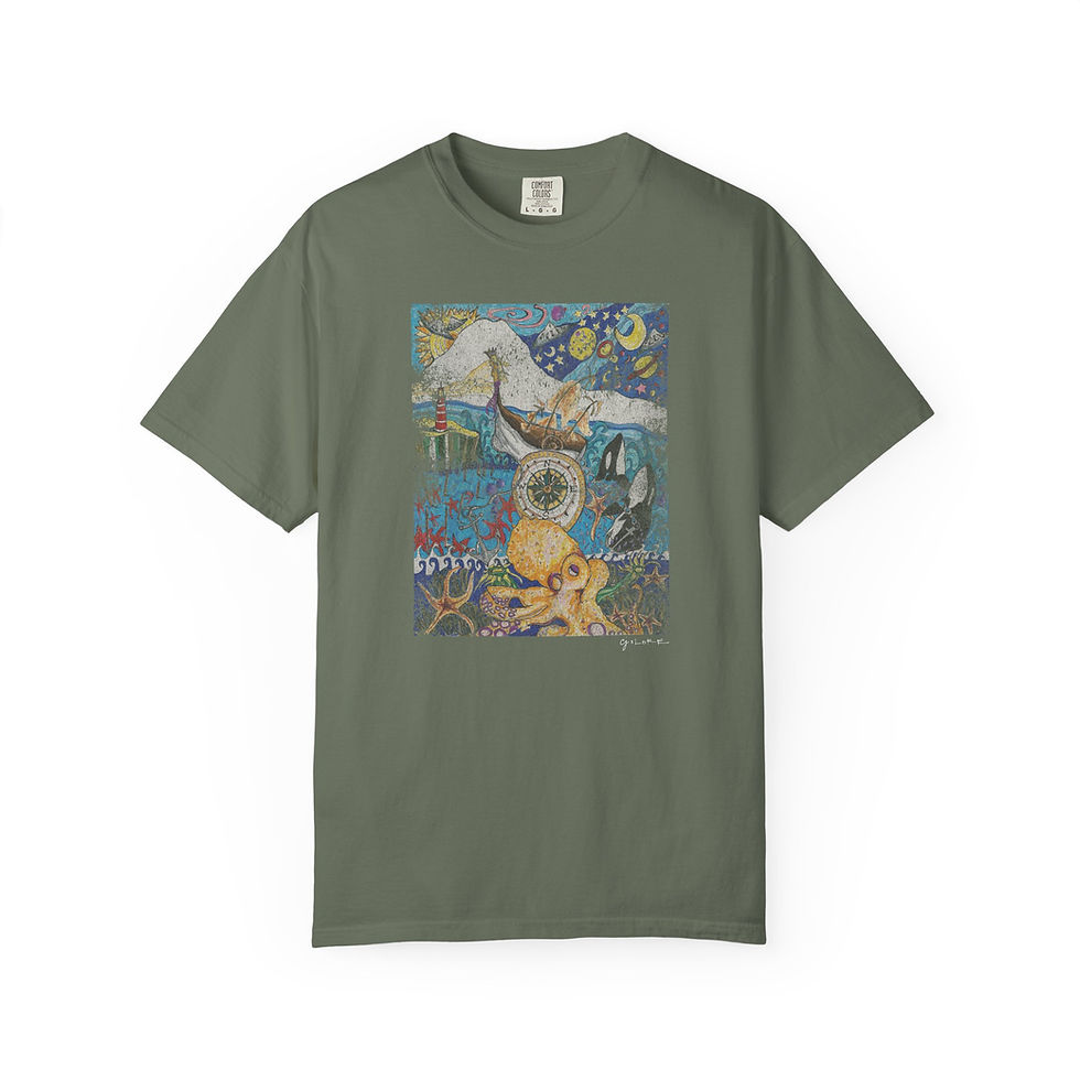 Thumbnail: Northwest Lore Faded Vintage Garment-Dyed Unisex Tee