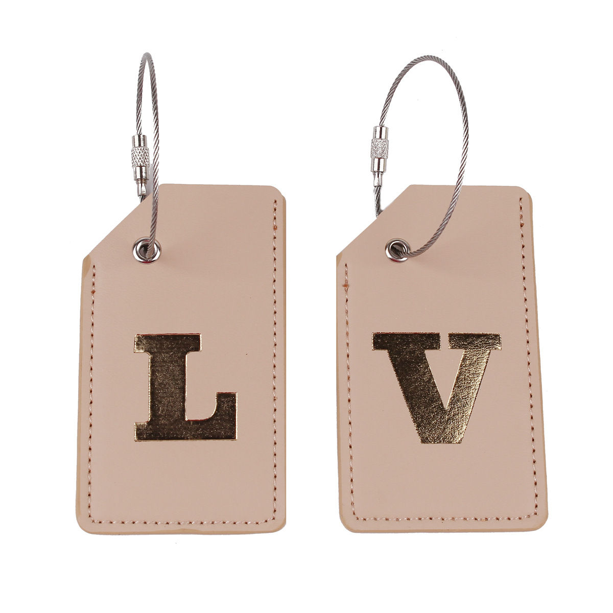 2024 New Steel Wire Luggage Tag PU Luggage Label 26
