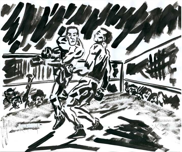 Box wedstrijd in inkt
