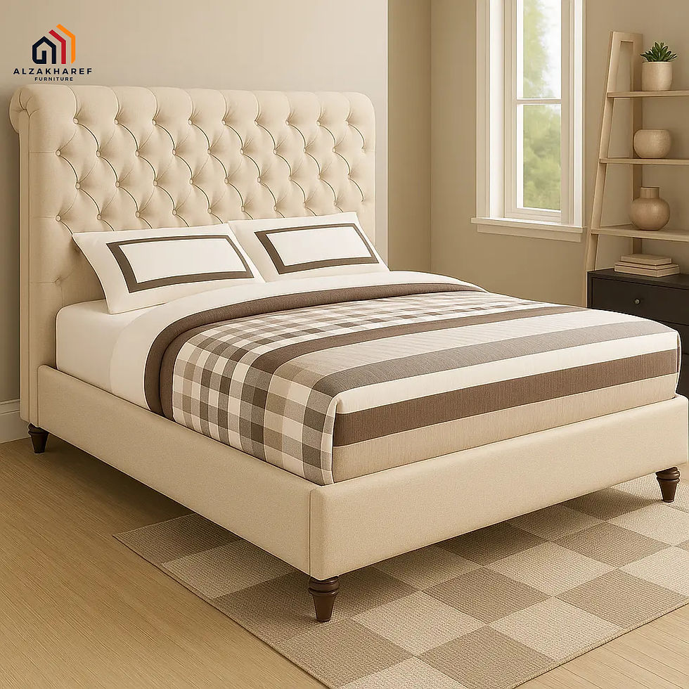 Cambric Tufted Bed Frame
