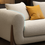 Thumbnail: Sally Beige Fleece Fabric Overstuffed Sofa Set High-Density Sponge, Solid Wood