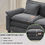 Thumbnail: Rafael Dark Grey Cloud Couch Sectional Sofa with Ottoman, Comfy Velvet Fabric
