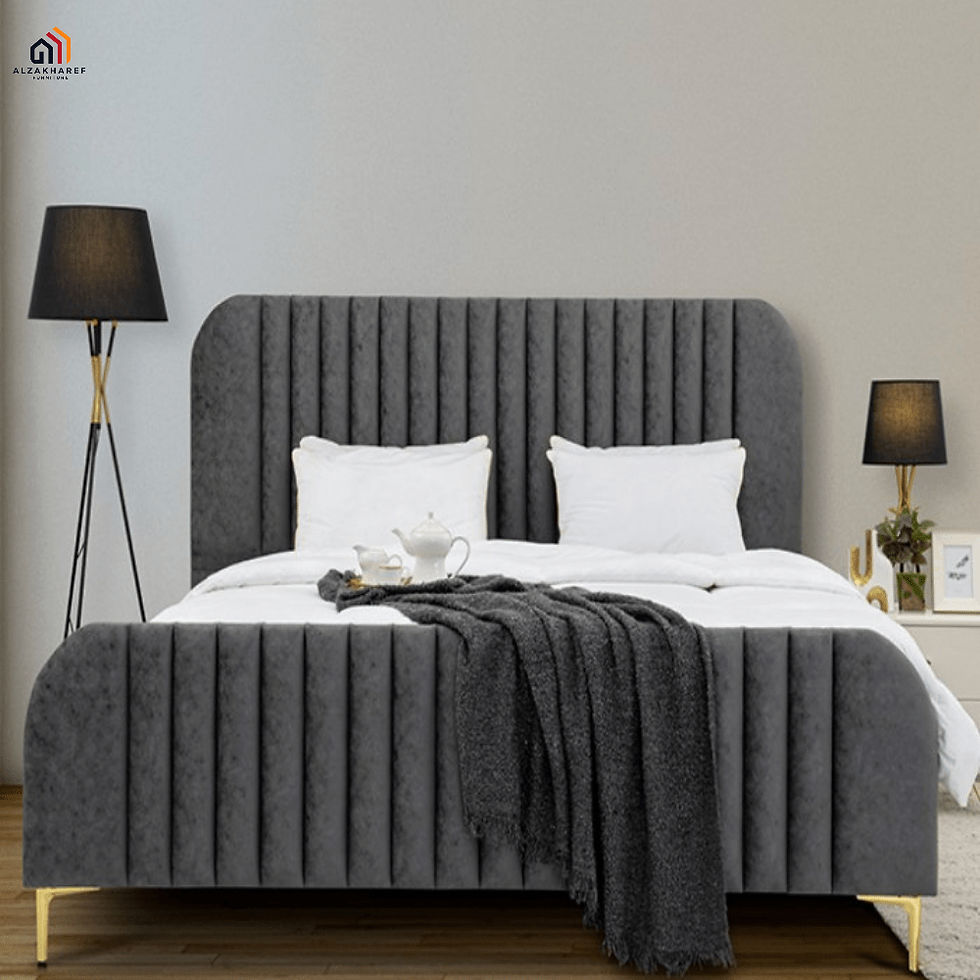 Alana Platform Velvet Bed