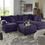 Thumbnail: CELESTIA 6 SEATER SECTIONAL UPHOLSTERED SOFA