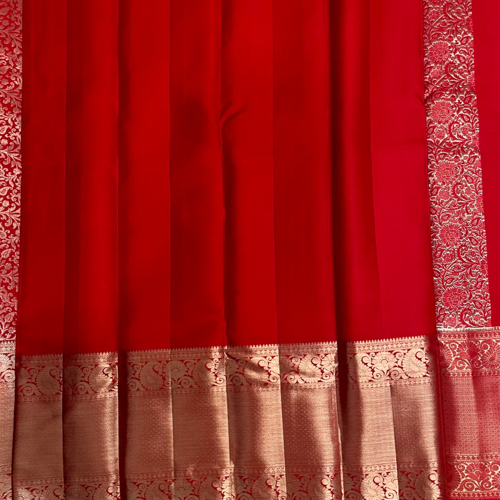 Pure Kanchi Pattu Brocade Red Saree / kanjivaram saree