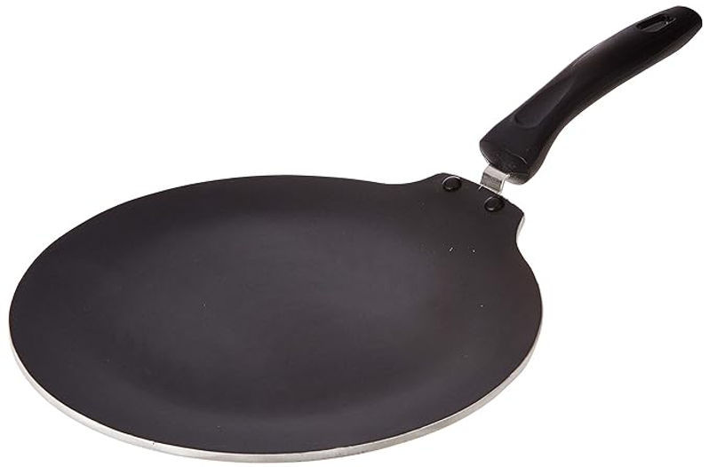 Prestige TTK OMG DLX Induction Base Non-Stick Aluminium Flat Dosa Tawa, 28cm