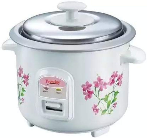 Prestige PRWO 0.6 L Electric Rice Cooker with 2 cooking pans