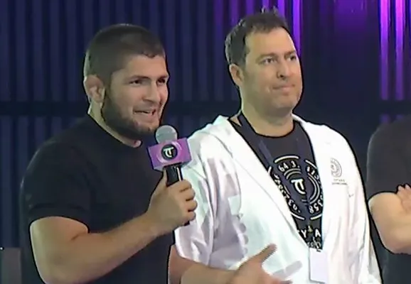 Khabib_Nurmagomedov_and_Doron_Amir_at_the_pre-qualifying_event_for_the_world_cyber_competi