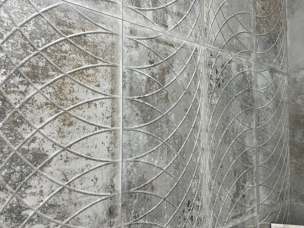 Compass 18x36 Metal Look 3D Porcelain Tiles by Mirrella Tile