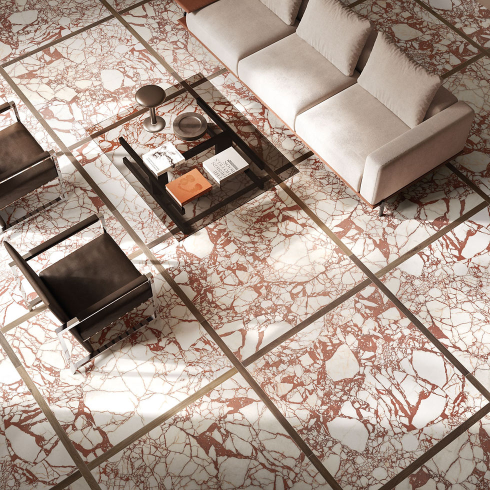 Velluto Marble-Look Porcelain Tile Collection by Mirrella Tile