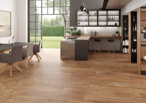 Artwood Nut 8x48 Porcelain Wood Look Tile | mirrella