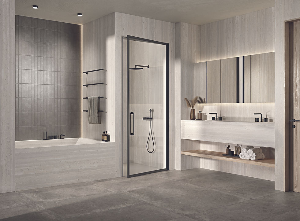 Thumbnail: Dorica Avorio 24x48 Travertine Look Porcelain Tile