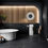 Thumbnail: Precious Black  24x48 Antique Marble Look Porcelain Tile
