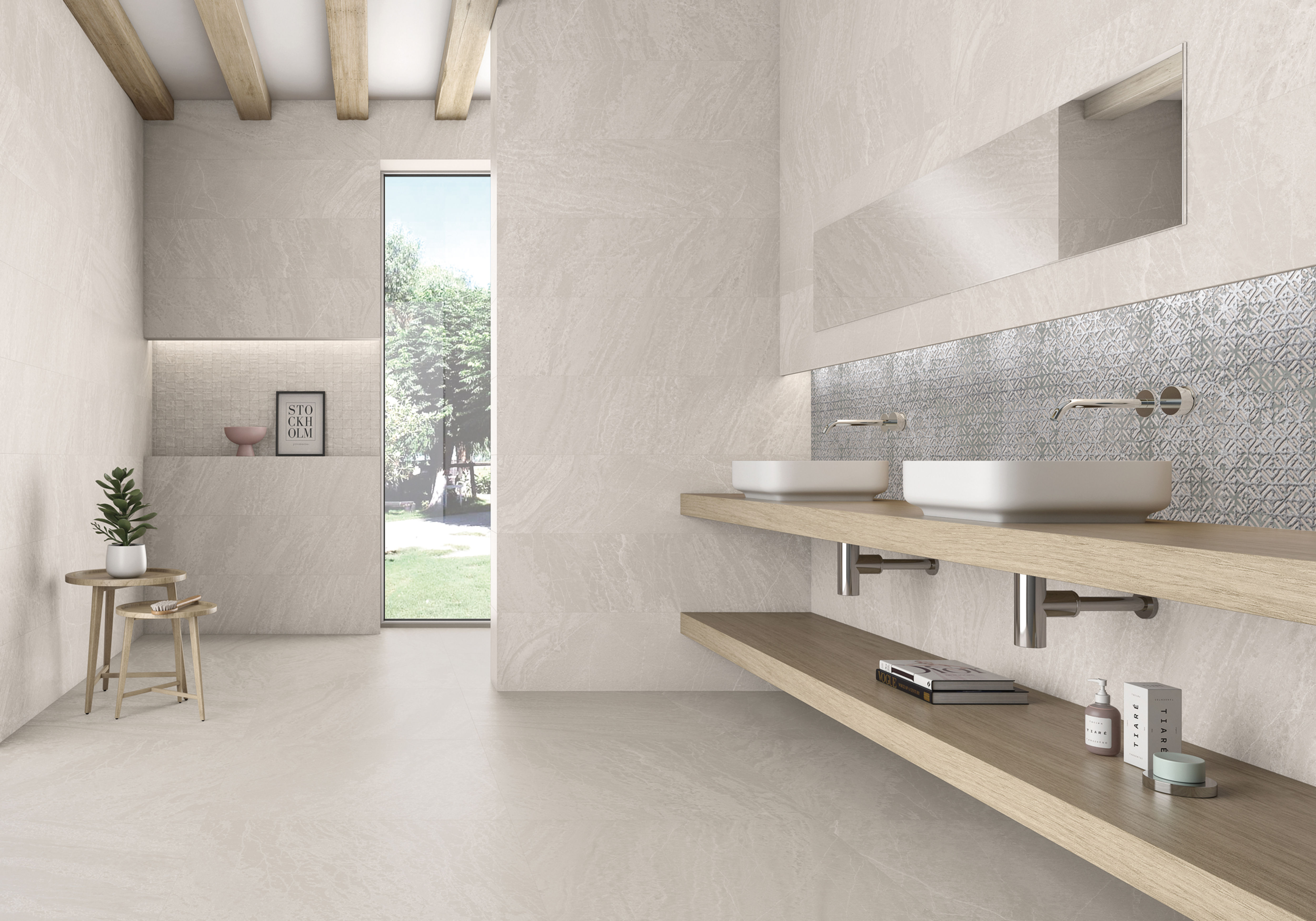 Decor Cronos 3D Pearl 12x48 Porcelain Tile