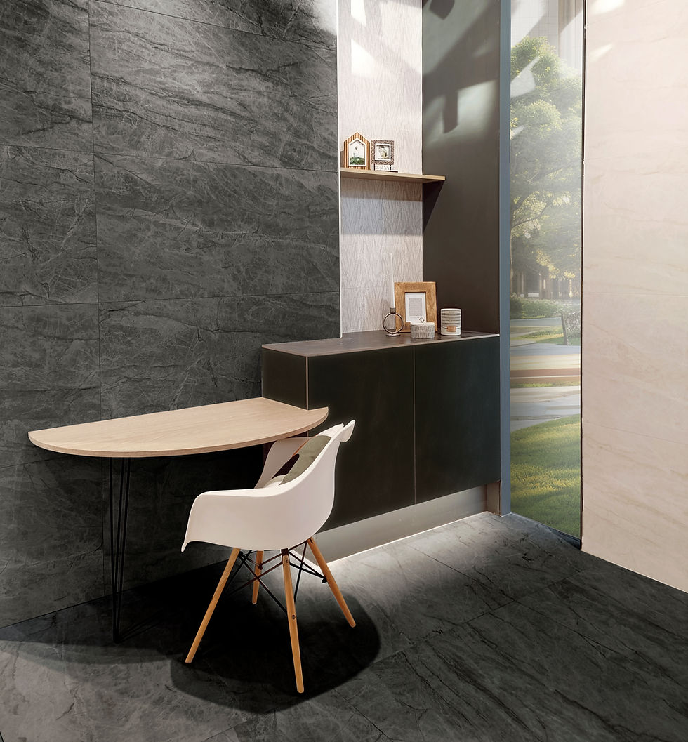 Cristallo Nero Porcelain Tile by Mirrella Tile