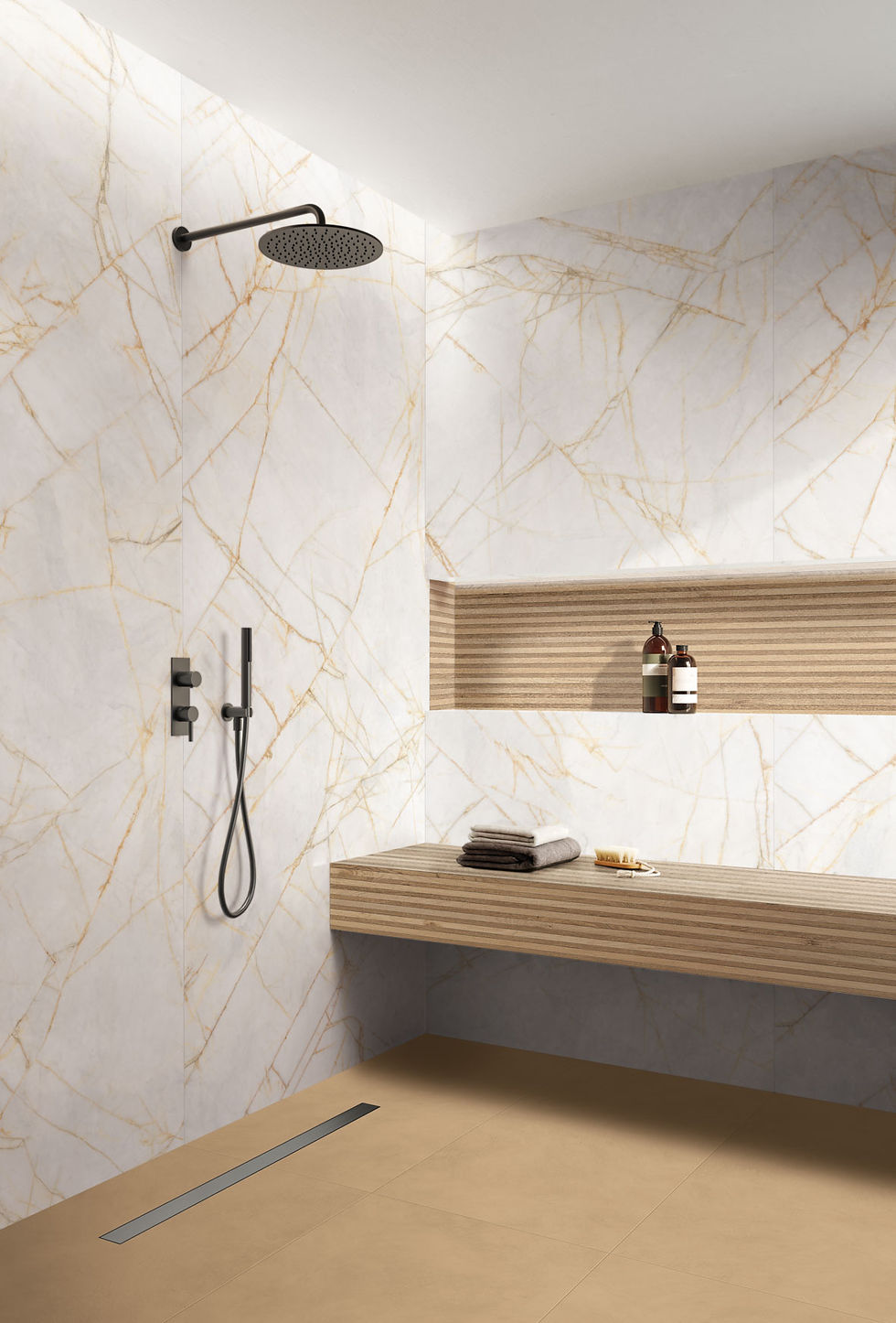 Calacatta Golden Spider 3D Antique Porcelain Tile by Mirrella Tile