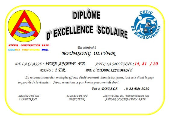 Diplôme du 1er