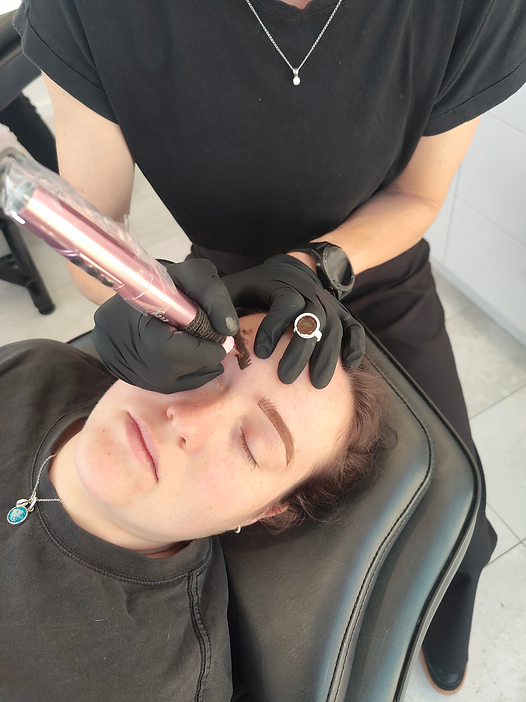 Soft, gradient ombre brows in Perth, created with semi-permanent eyebrow tattooing at New Brows.