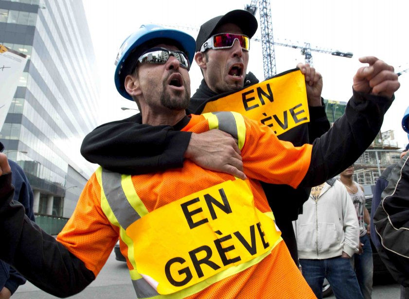 Grève construction Quebec
