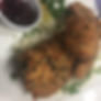 Hühnerbrust Schnitzel in Kürbispanade