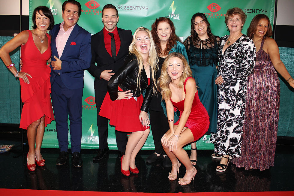 Ranell Golden posing with filmmakers and performers at an industry event