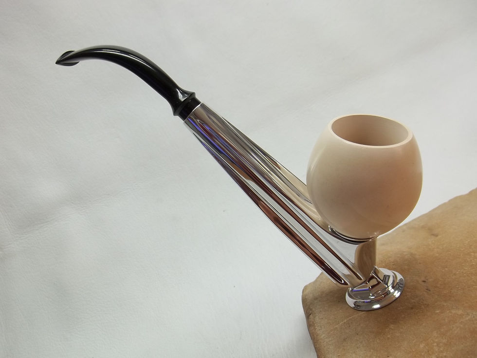 Thumbnail: STANDING KIRSTEN ALUM ESTATE PIPE MADE IN U.S.A . P CUSTOM MEERSCHAUM BOWL