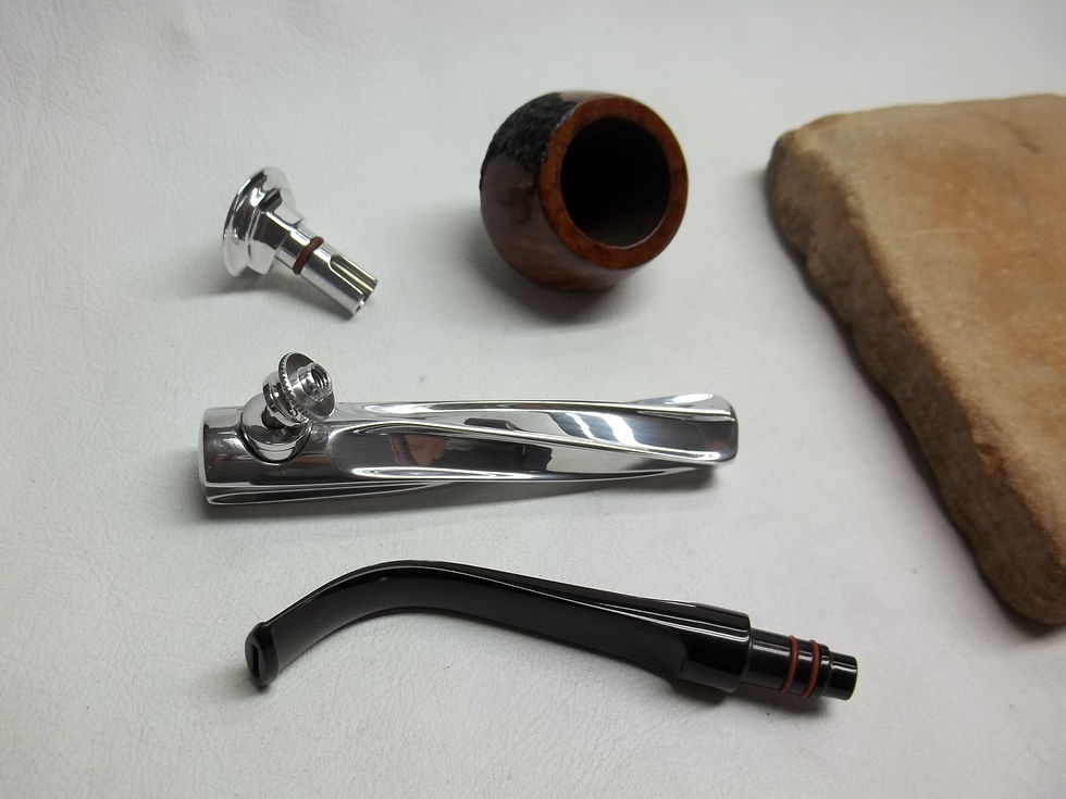 Thumbnail: CUSTOM ALUM ESTATE PIPE AERO-KOOL (TWISTY) NEW NOS LARGE KIRSTEN BOWL