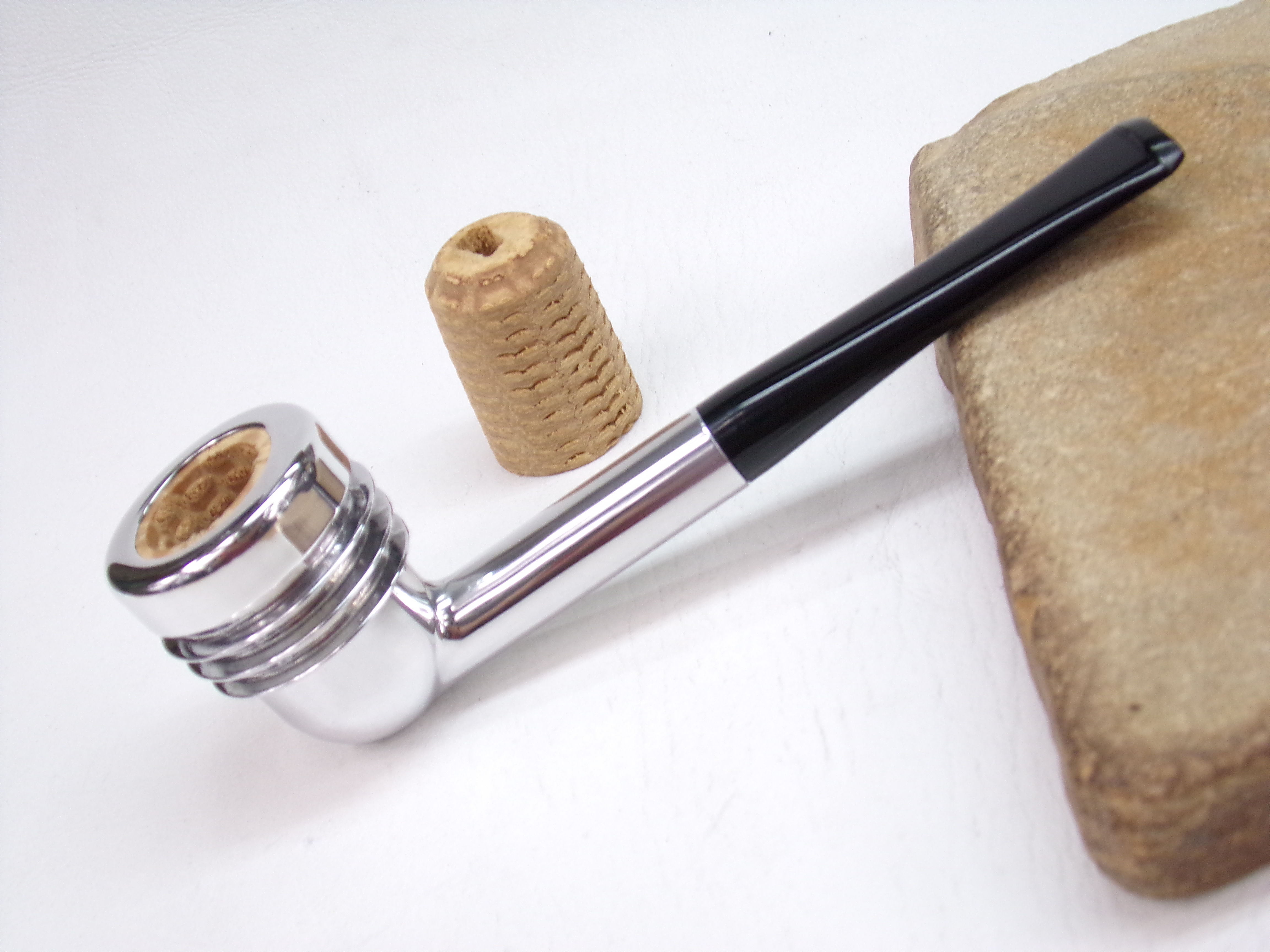 RESTORED ARISTOCOB MADE IN U.S.A. ALUMINUM AND COB INSERT ESTATE PIPE, NICE BIT
