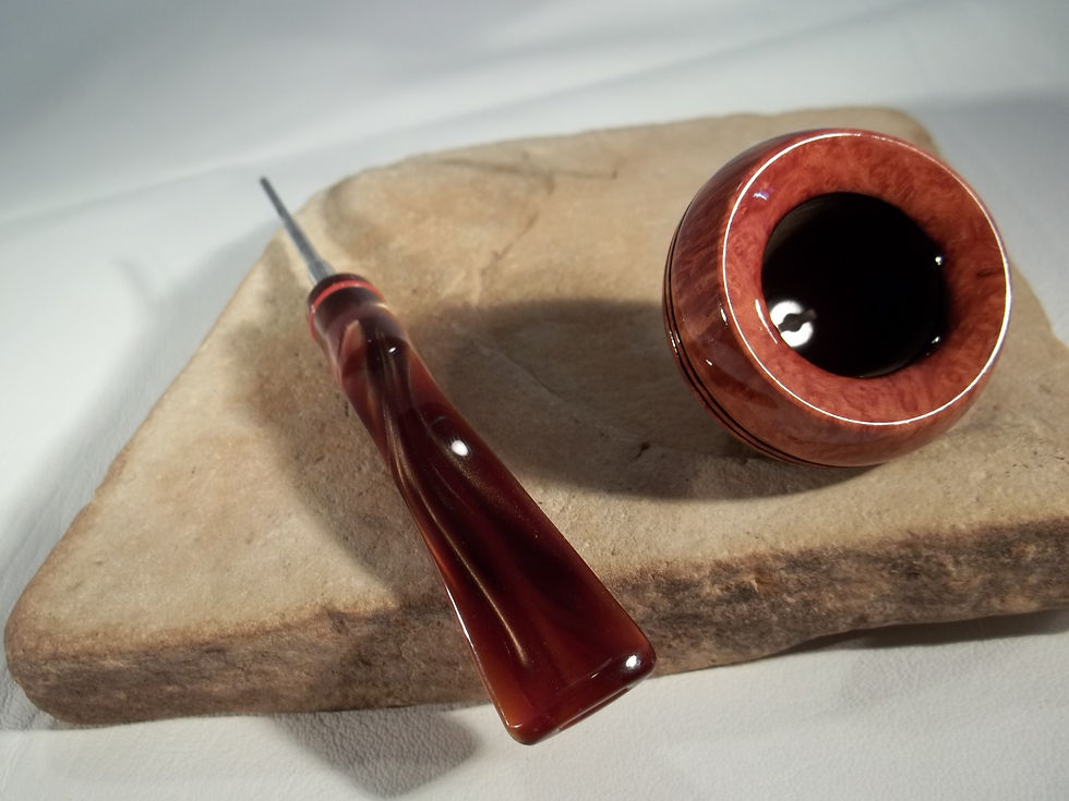 Thumbnail: RESTORED KIRSTEN "R" ESTATE PIPE W/ BULLDOG BOWL & CUSTOM SITTER VALVE