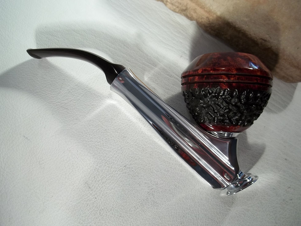 Thumbnail: STUNNING KIRSTEN ALUM ESTATE PIPE MADE IN U.S.A. D WITH X LARGE DON WARREN BOWL
