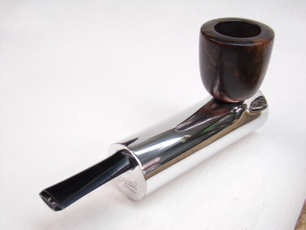 Thumbnail: RESTORED BRIAL MADE IN U.S.A. ALUMINUM WITH BRIAR BOWL ESTATE PIPE, NICE BIT
