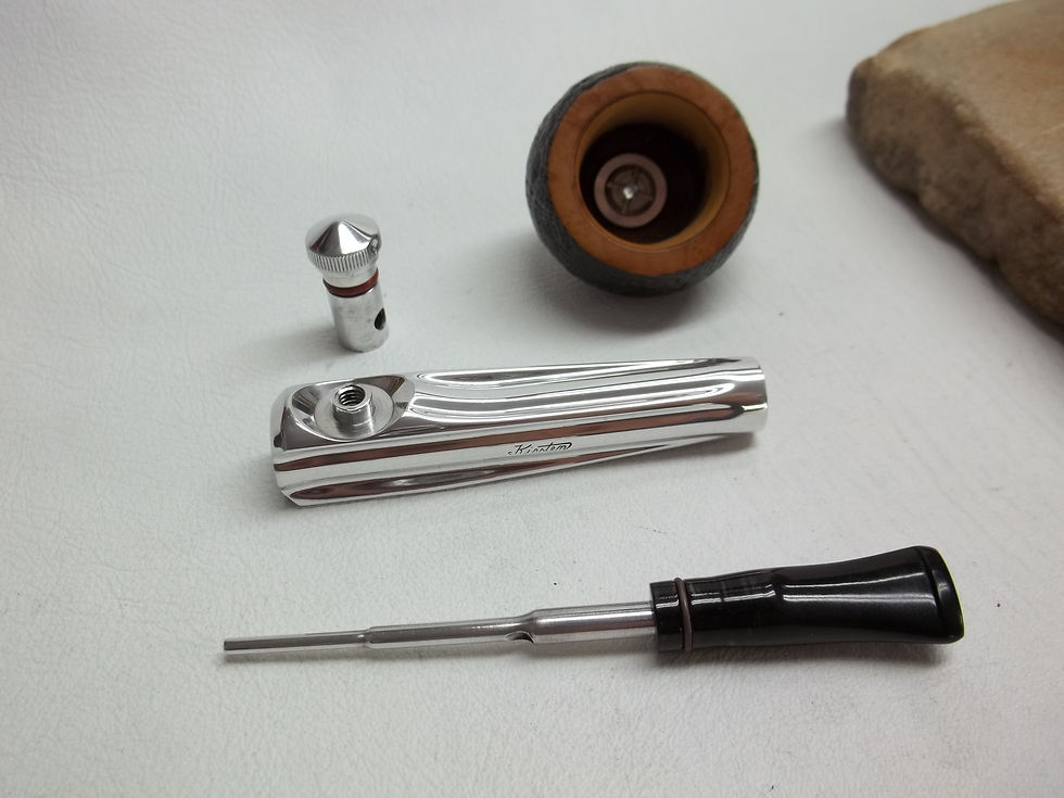 Thumbnail: VINTAGE KIRSTEN G "NOSE WARMER" ESTATE PIPE KIRSTEN MEERSCHAUM LINED BRIAR BOWL