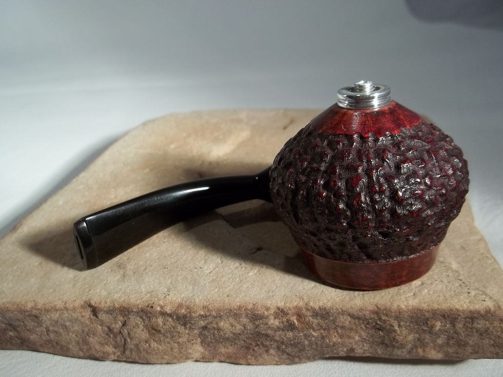 Thumbnail: RESTORED CUSTOM KIRSTEN "C" ESTATE PIPE W/ NEW DON WARREN BOWL & CUSTOM SITTER