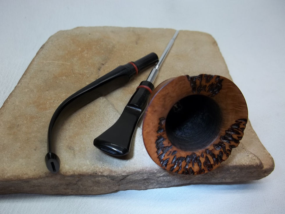 Thumbnail: CUSTOM SITTER KIRSTEN "V" ESTATE PIPE KIRSTEN DANISH STYLE BOWL 2 PIPES IN 1