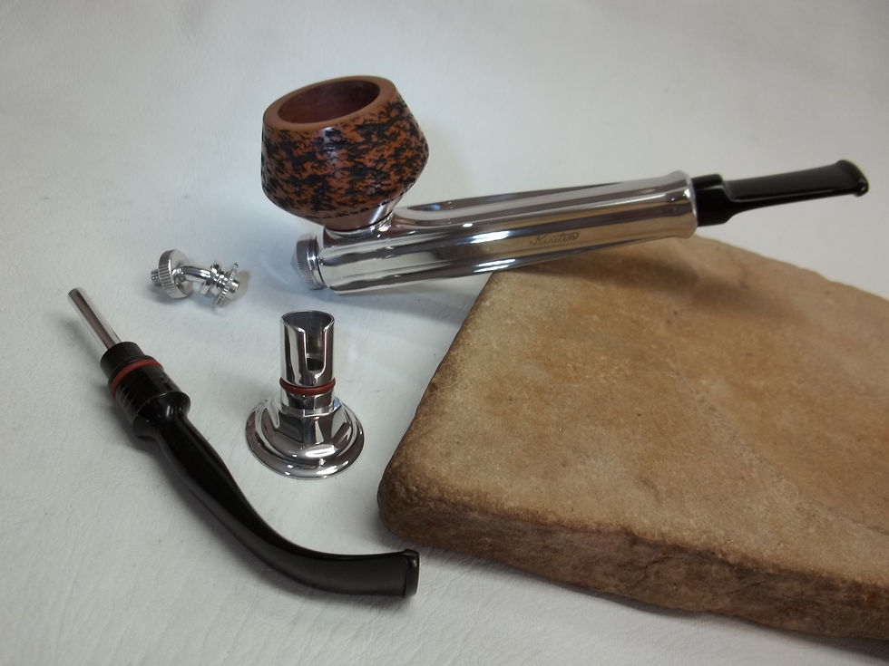 Thumbnail: CUSTOM SITTER KIRSTEN "L" ESTATE PIPE NOS KIRSTEN XLARGE BRIAR BOWL 2 PIPES IN 1