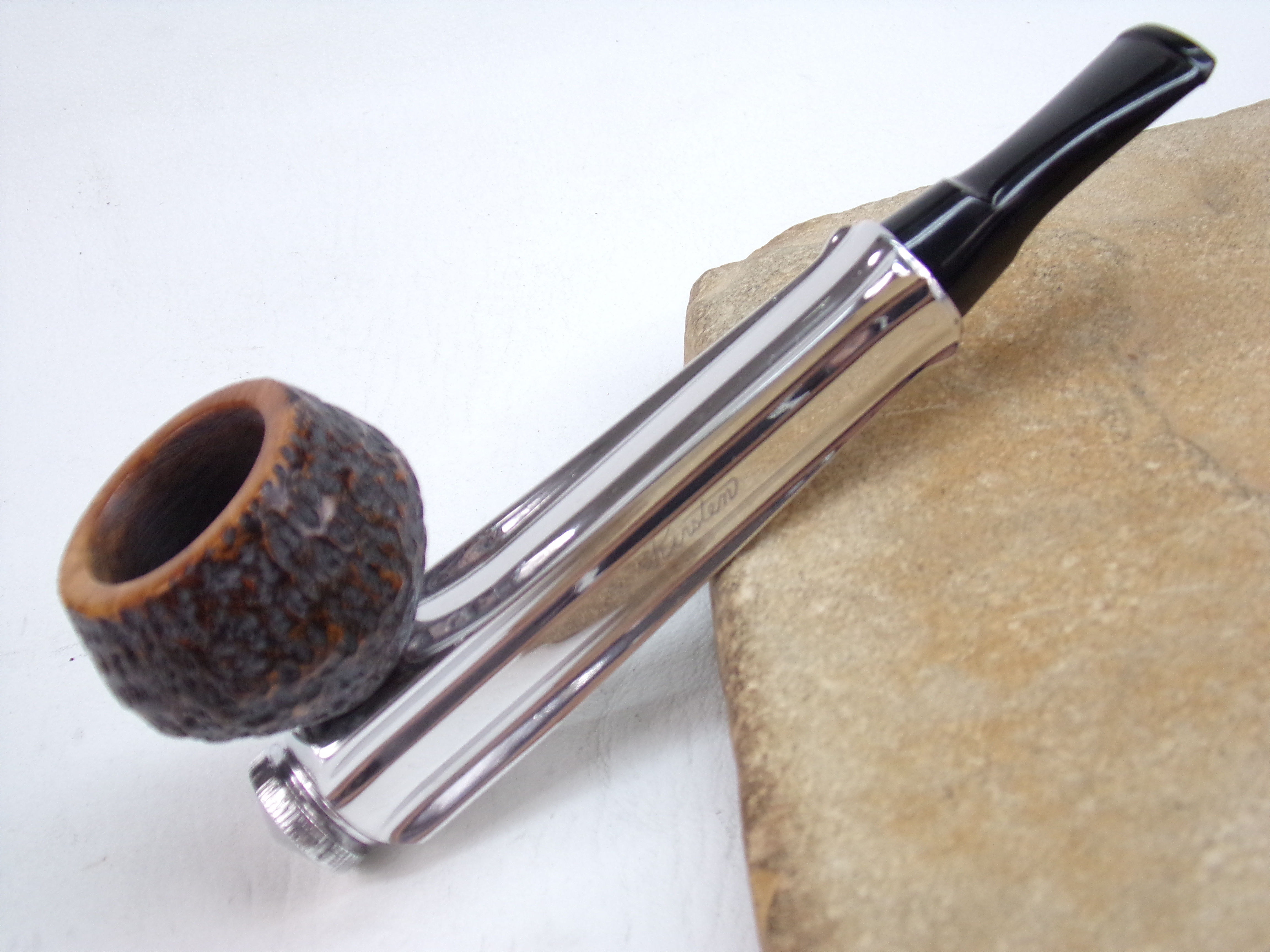 HARD TO FIND KIRSTEN "FLATTOP" ESTATE PIPE, ALL ORIGINAL PARTS NICE BOWL AND BIT