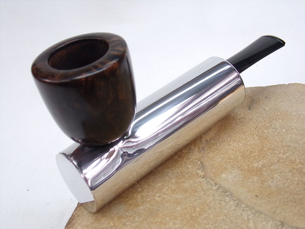 Thumbnail: RESTORED BRIAL MADE IN U.S.A. ALUMINUM WITH BRIAR BOWL ESTATE PIPE, NICE BIT