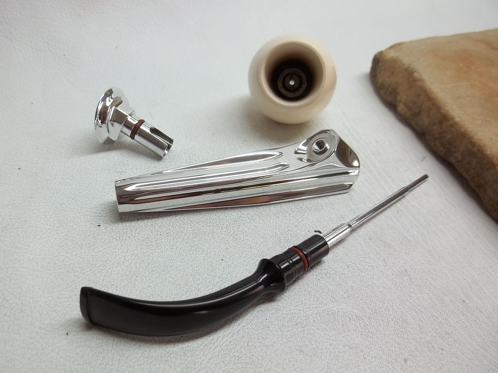 Thumbnail: STANDING KIRSTEN ALUM ESTATE PIPE MADE IN U.S.A . P CUSTOM MEERSCHAUM BOWL
