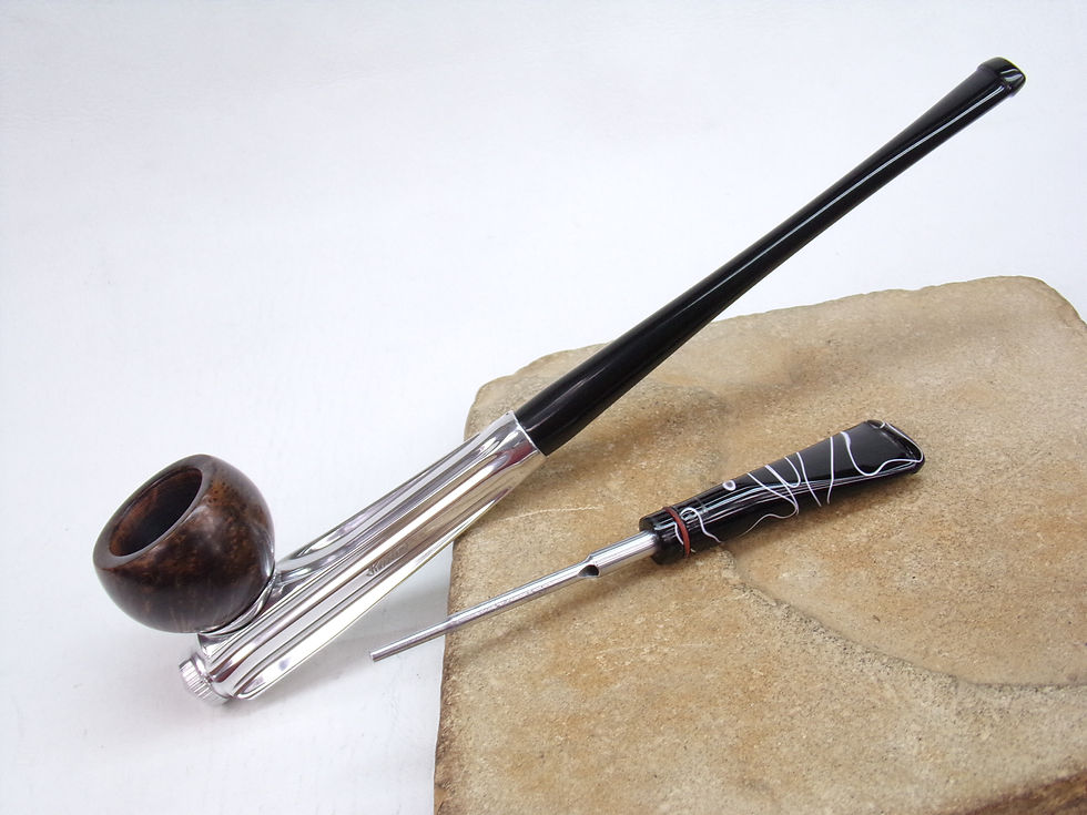 Thumbnail: KIRSTEN "G" ESTATE PIPE NICE KIRSTEN BOWL, NEW SHORT BIT & MINI CHURCHWARDEN