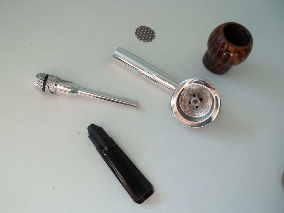 Thumbnail: RARE RESTORED ESTATE PIPE "GENTLE" ALUMINUM BRIAR BOWL ALL ORIGINAL PARTS