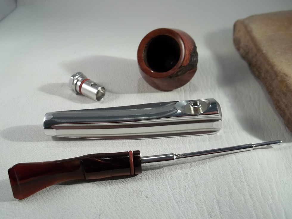 Thumbnail: RESTORED CUSTOM HIGHLIGHTED KIRSTEN C ESTATE PIPE WITH BEAUTIFUL CARVED BOWL